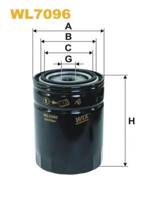 WIX FILTERS wl7096 -  Фильтр масляный двигателя